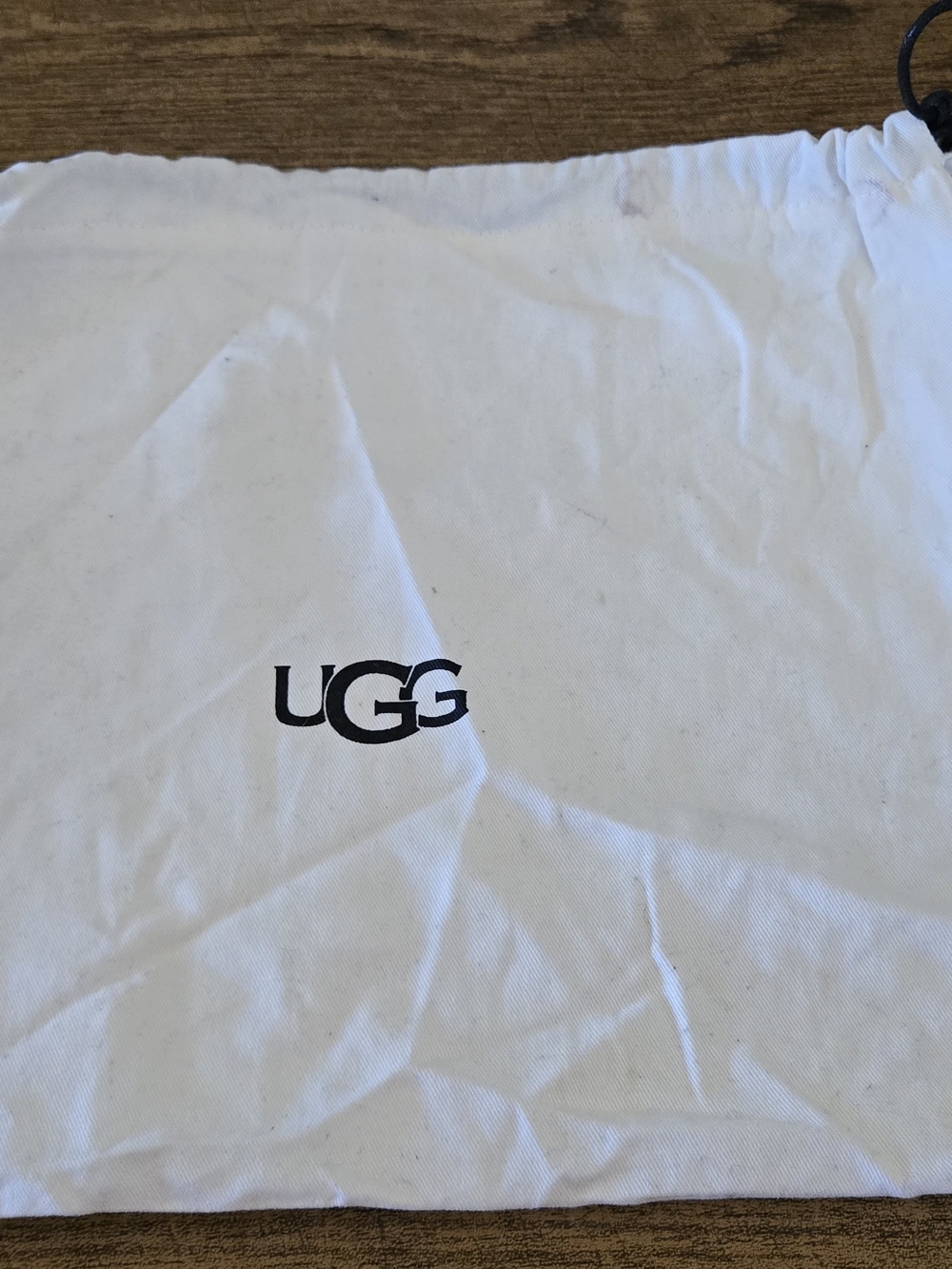 UGG White Drawstring Logo Dust Bag